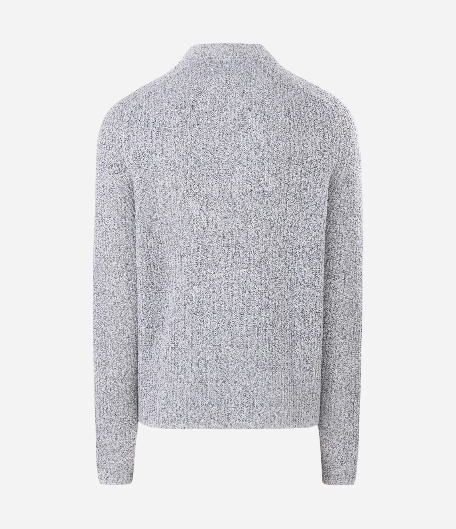 Suéter Texturizado com Gola Polo Cinza 2