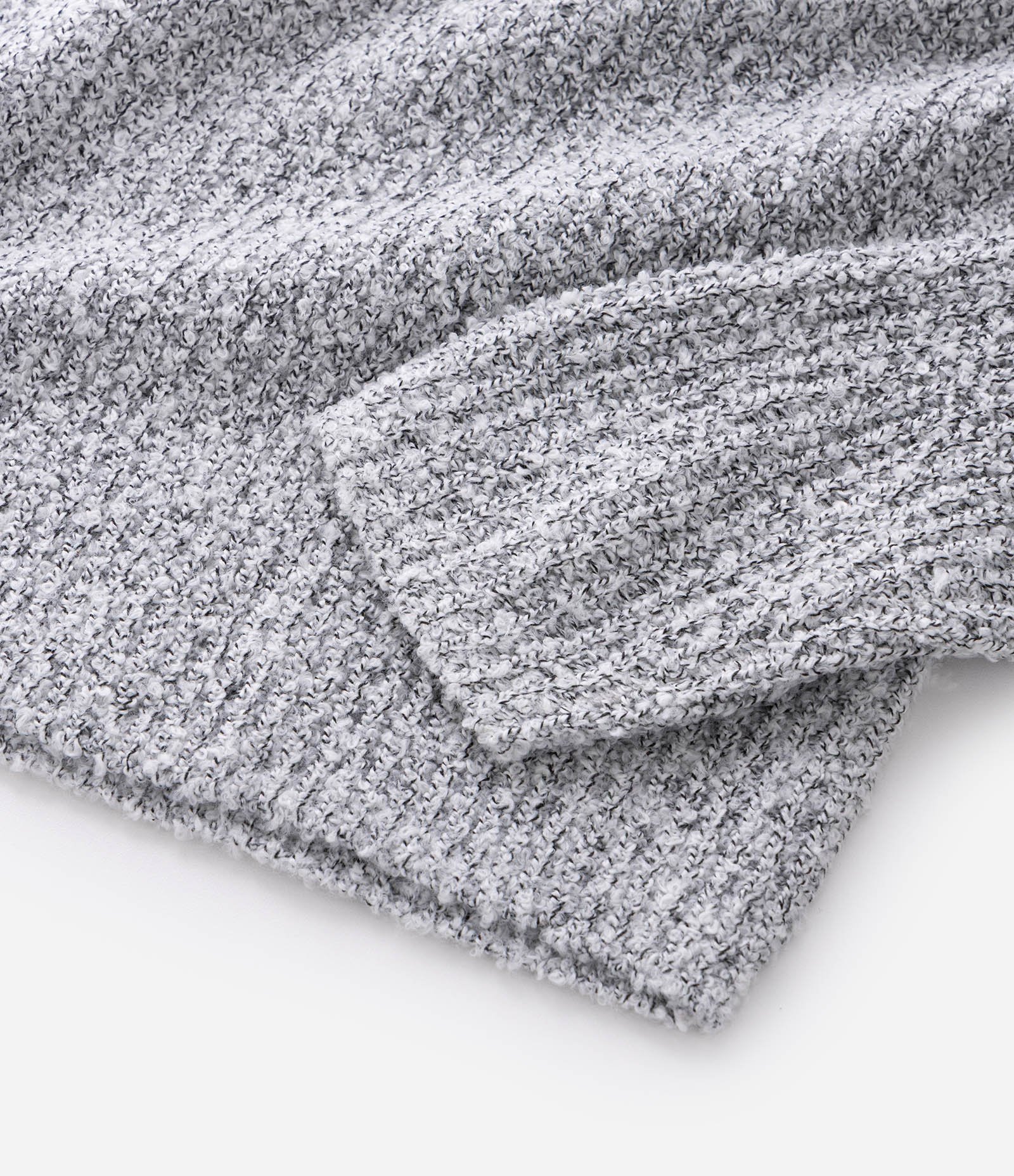 Suéter Texturizado com Gola Polo Cinza 4