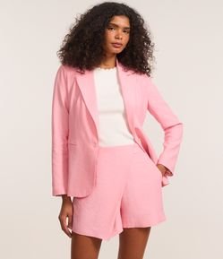 Blazer Alfaiatado em Viscose com Textura Amassada