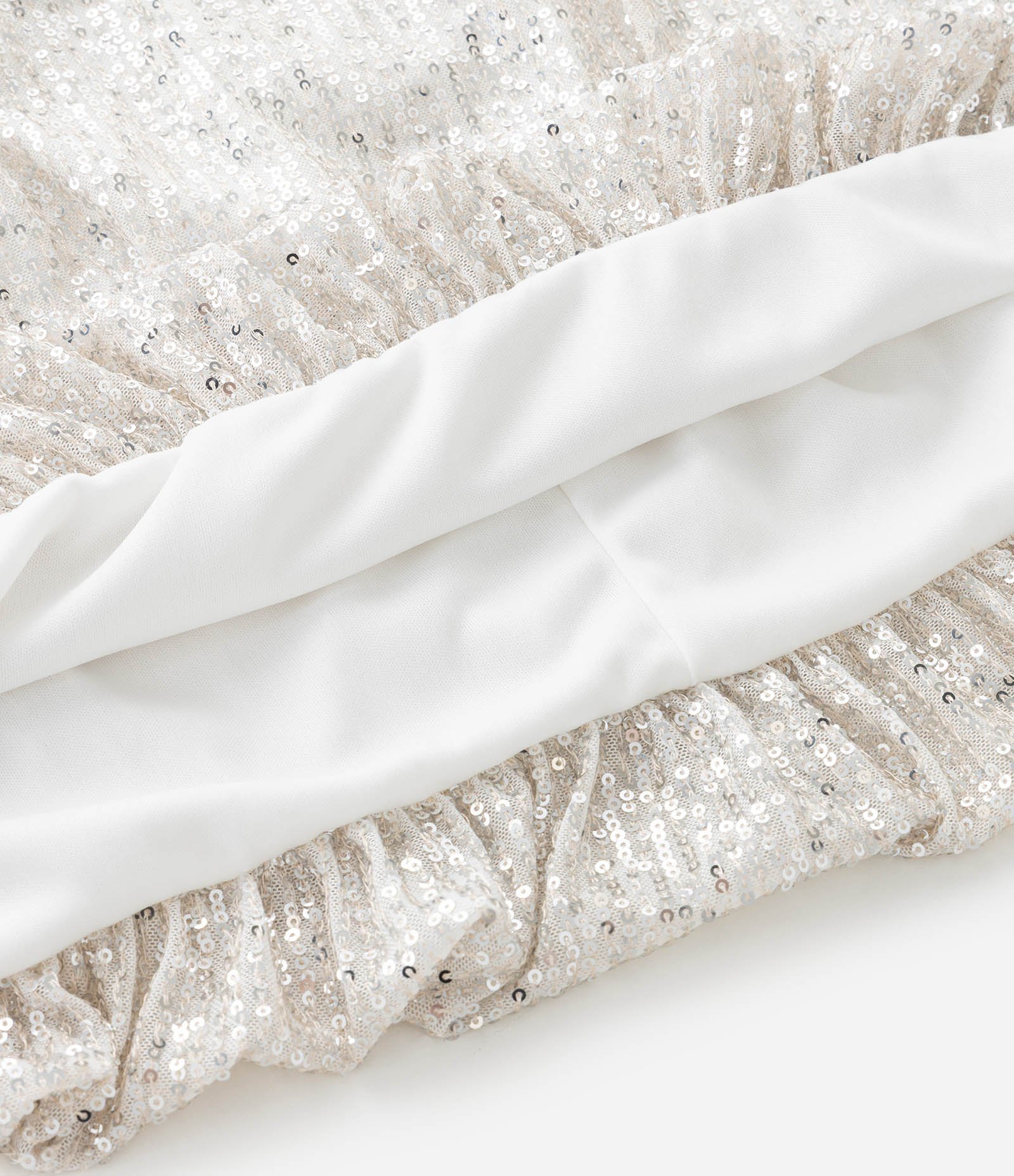 Saia Balonê em Paetês Curve & Plus Size Champagne 8