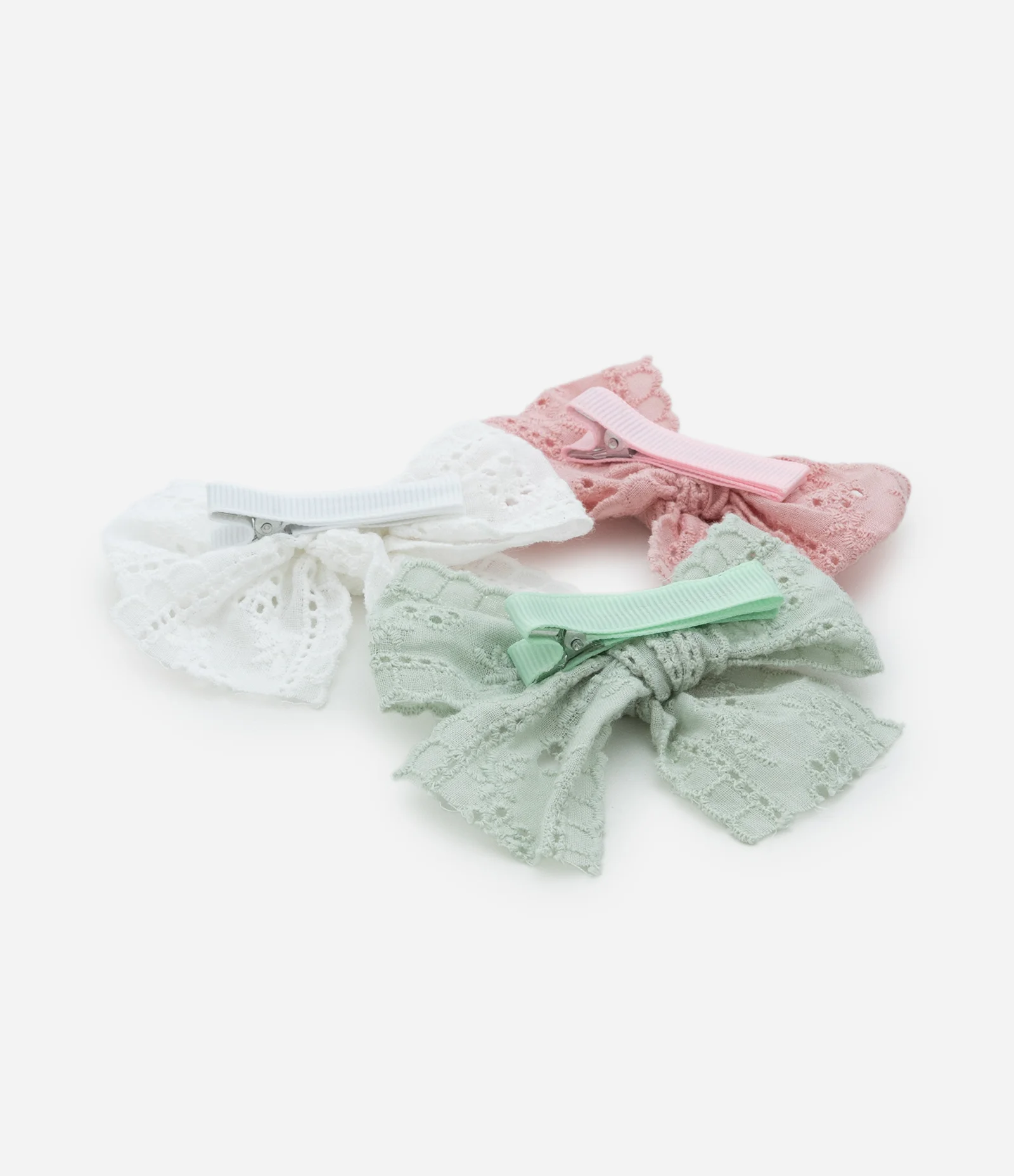 Kit 03 Presilhas Infantis de Lacinhos em Broderie - Tam U Multicores 2