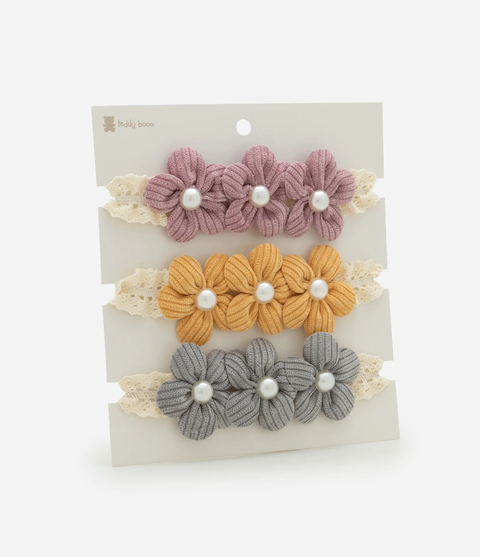 Kit 03 Faixas Infantis com Flores Aplicadas – Tam U Sortido 3