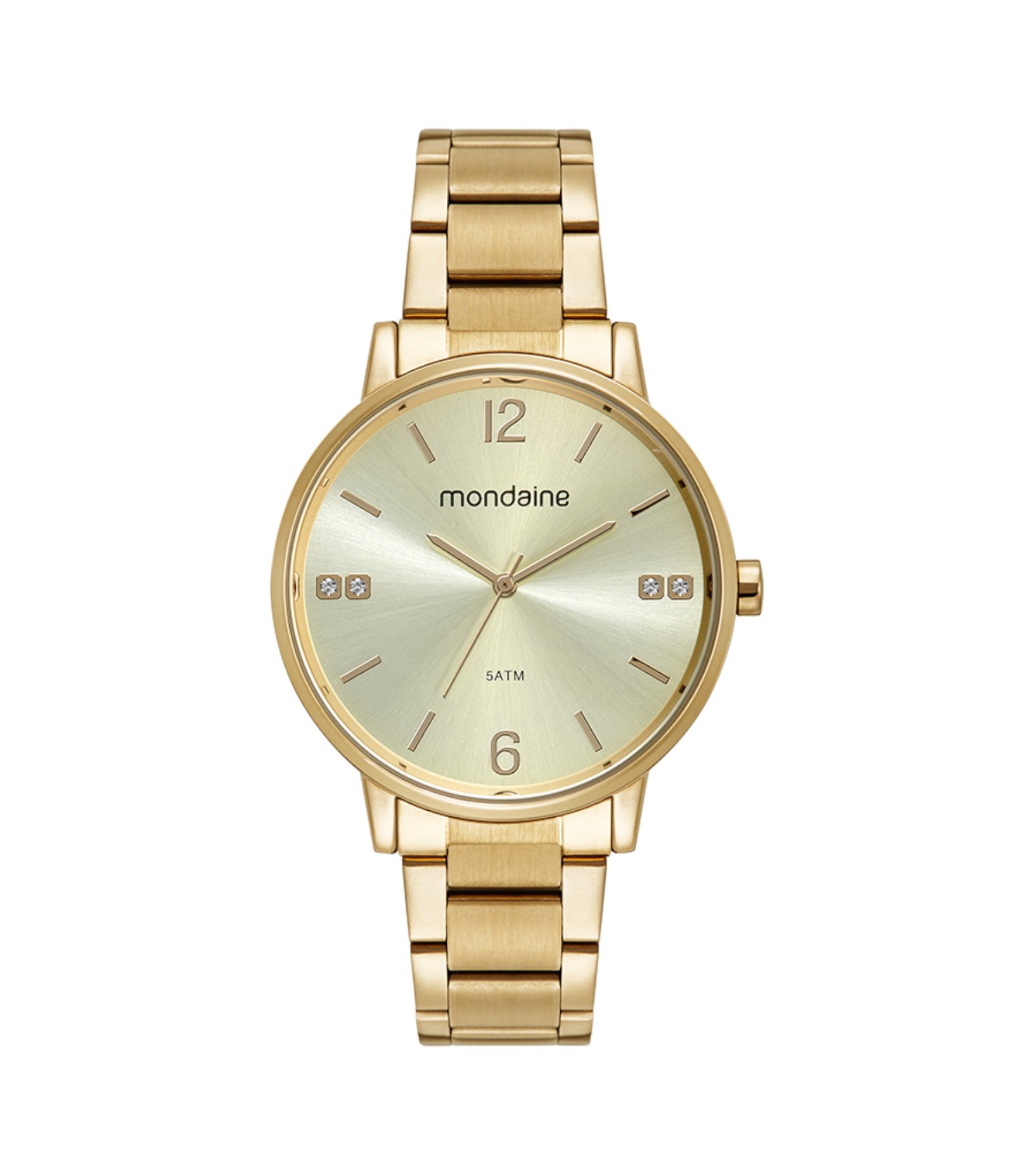 Relógio Analógico Aço Feminino Mondaine Dourado 1