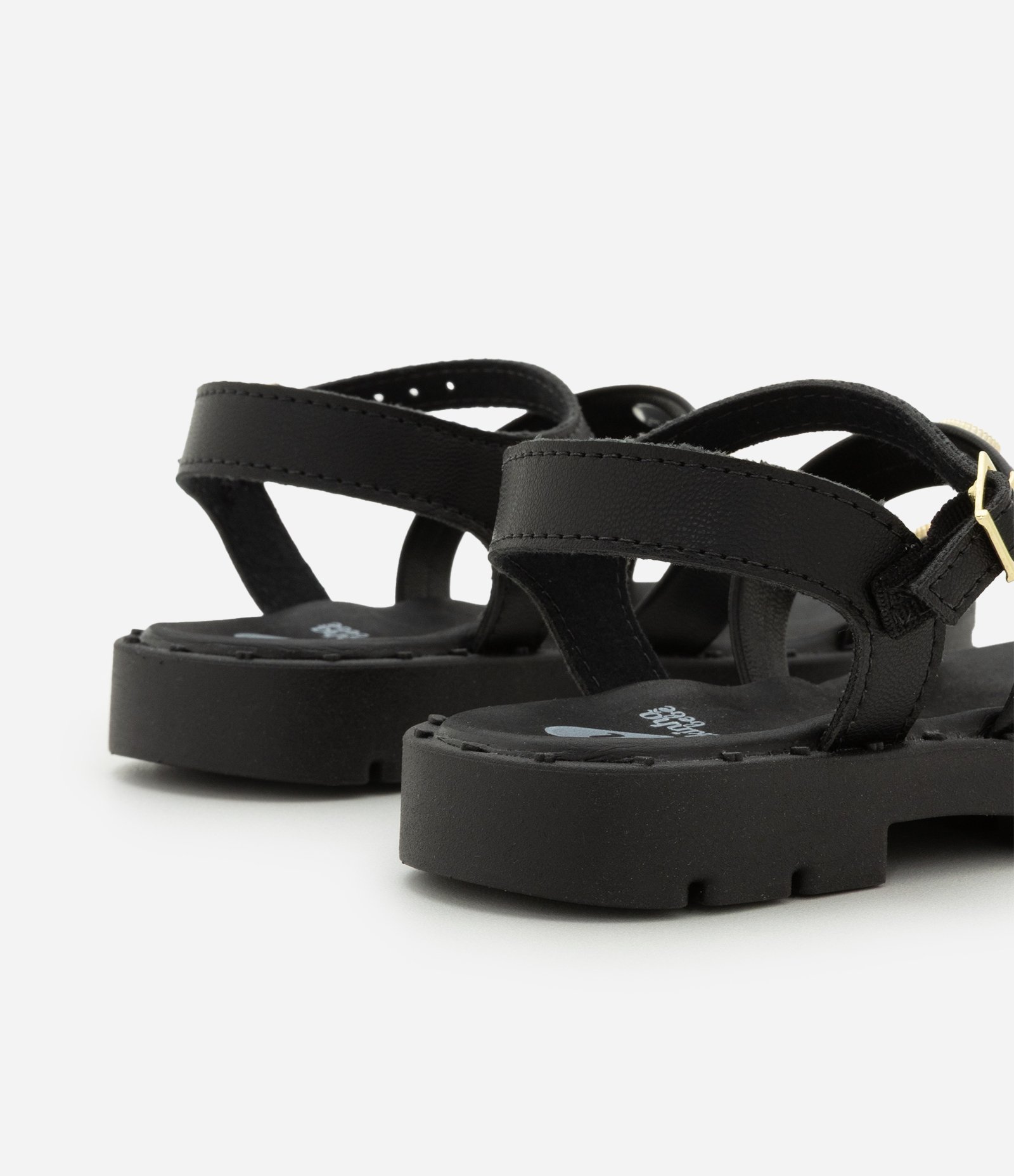 Sandália Infantil em PU com Aplicações Molekinha - Tam 19 ao 25 Preto 2