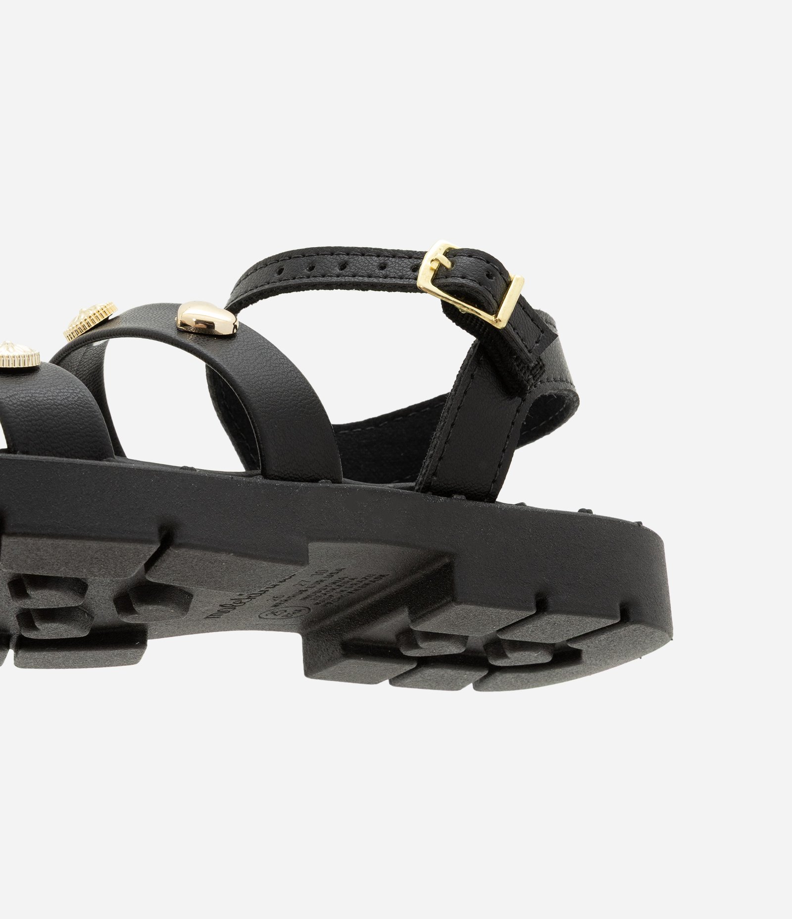 Sandália Infantil em PU com Aplicações Molekinha - Tam 19 ao 25 Preto 3