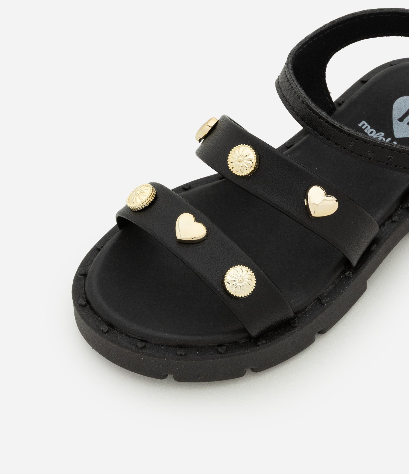 Sandália Infantil em PU com Aplicações Molekinha - Tam 19 ao 25 Preto 6