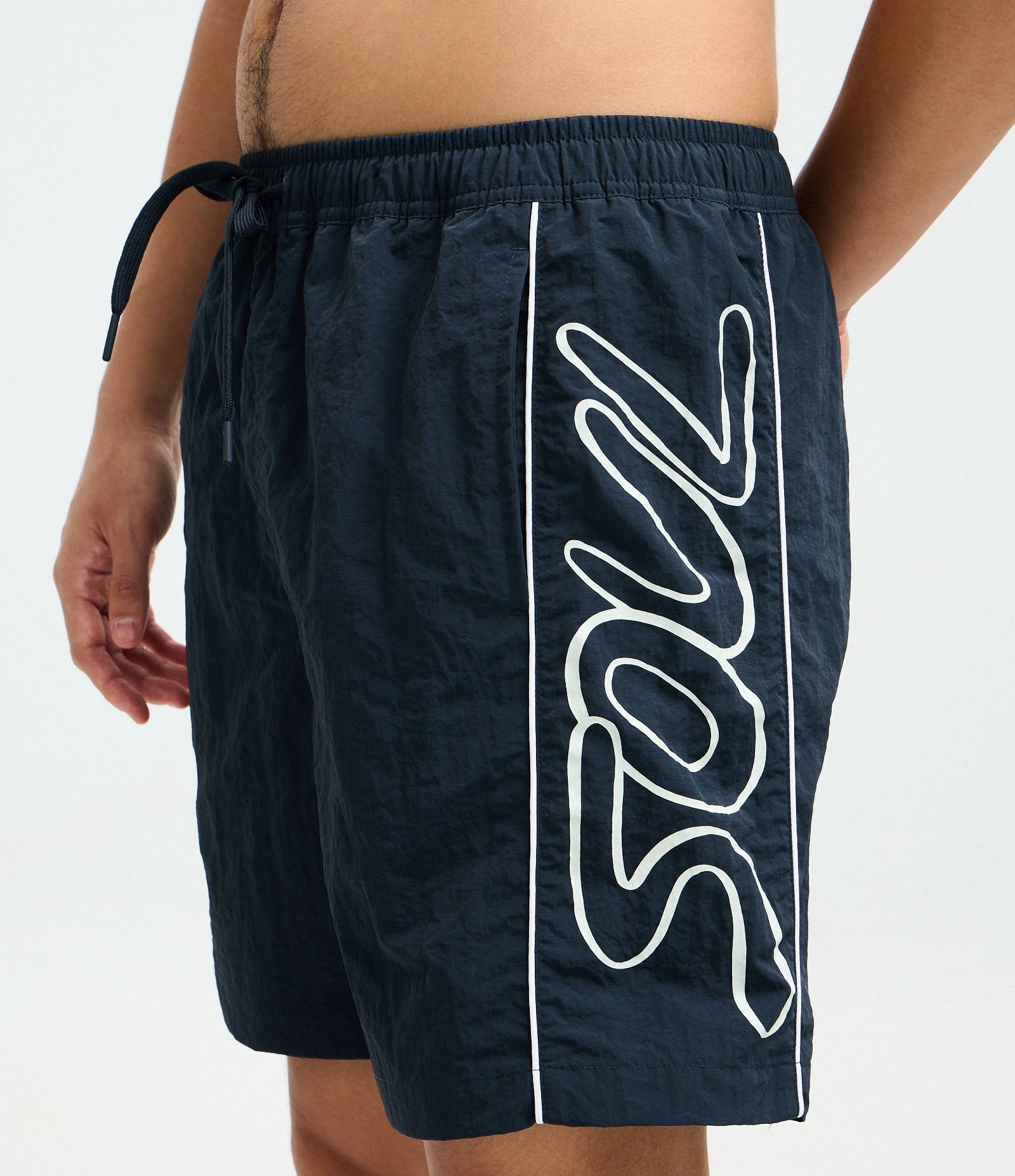 Bermuda em Poliamida com Estampa na Lateral Soul Azul 3