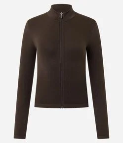 Jaqueta Esportiva Seamless com Golinha Alta