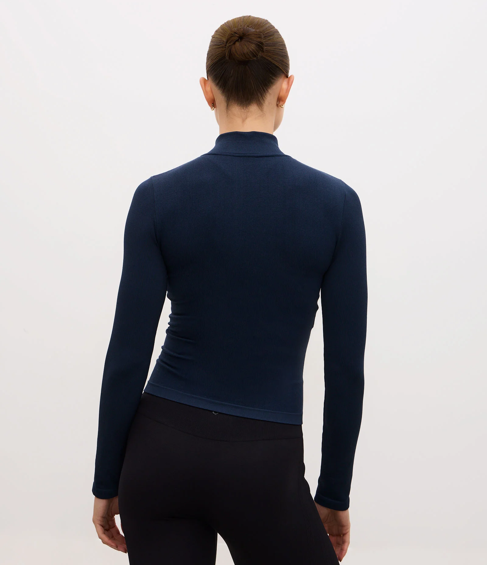 Jaqueta Esportiva Seamless com Golinha Alta Azul 2