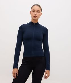 Jaqueta Esportiva Seamless com Golinha Alta