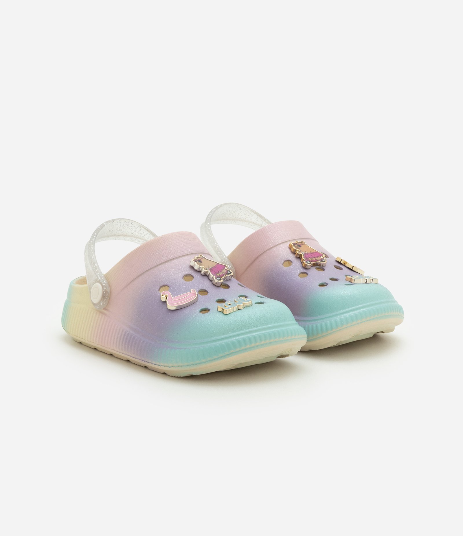 Sandália Infantil Babuche em PVC com Capivara Aplicada - Tam 25 ao 36 Multicores 1