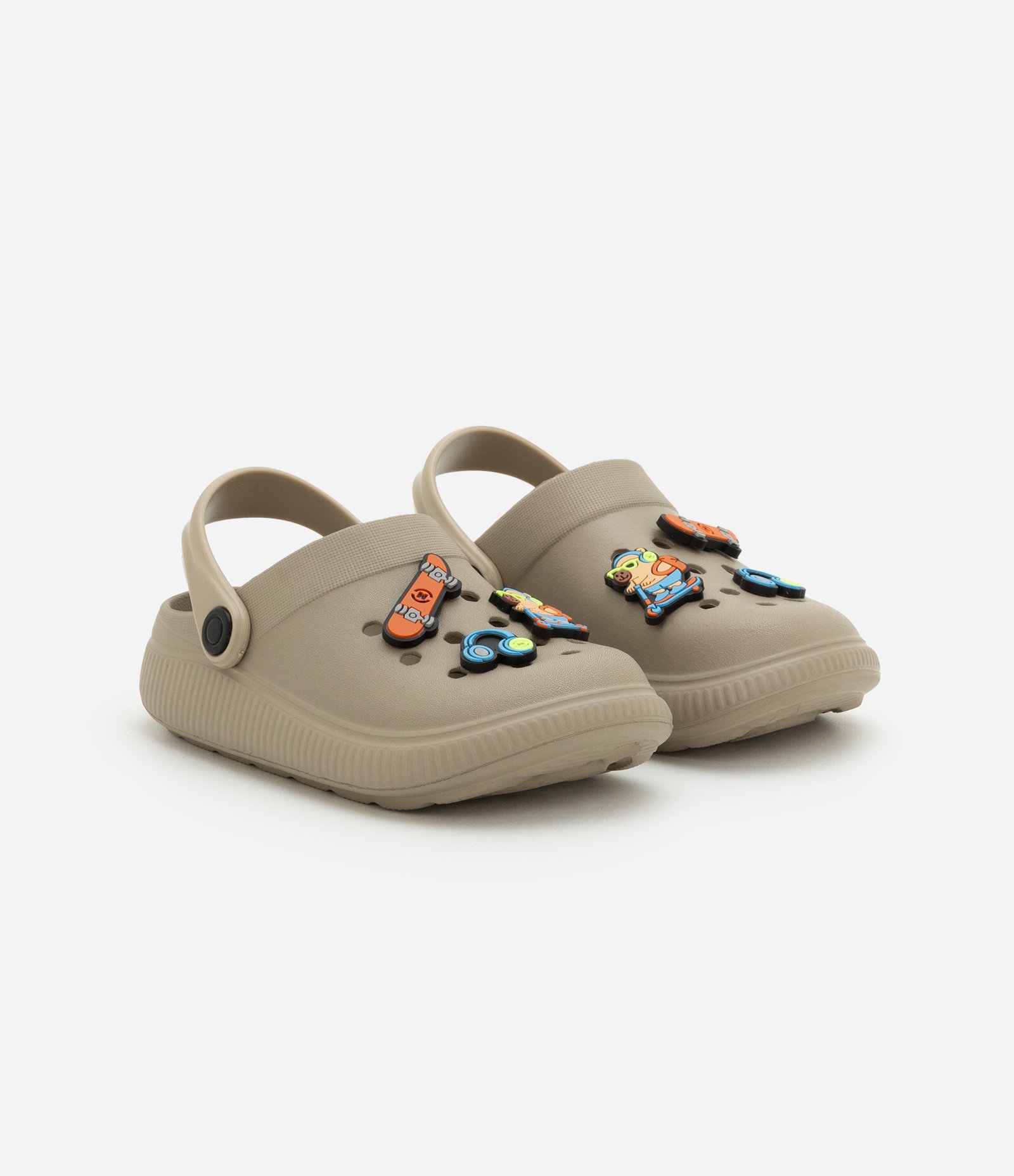 Sandália Infantil em PVC com Pug Aplicada - Tam 28 ao 36 Bege 1