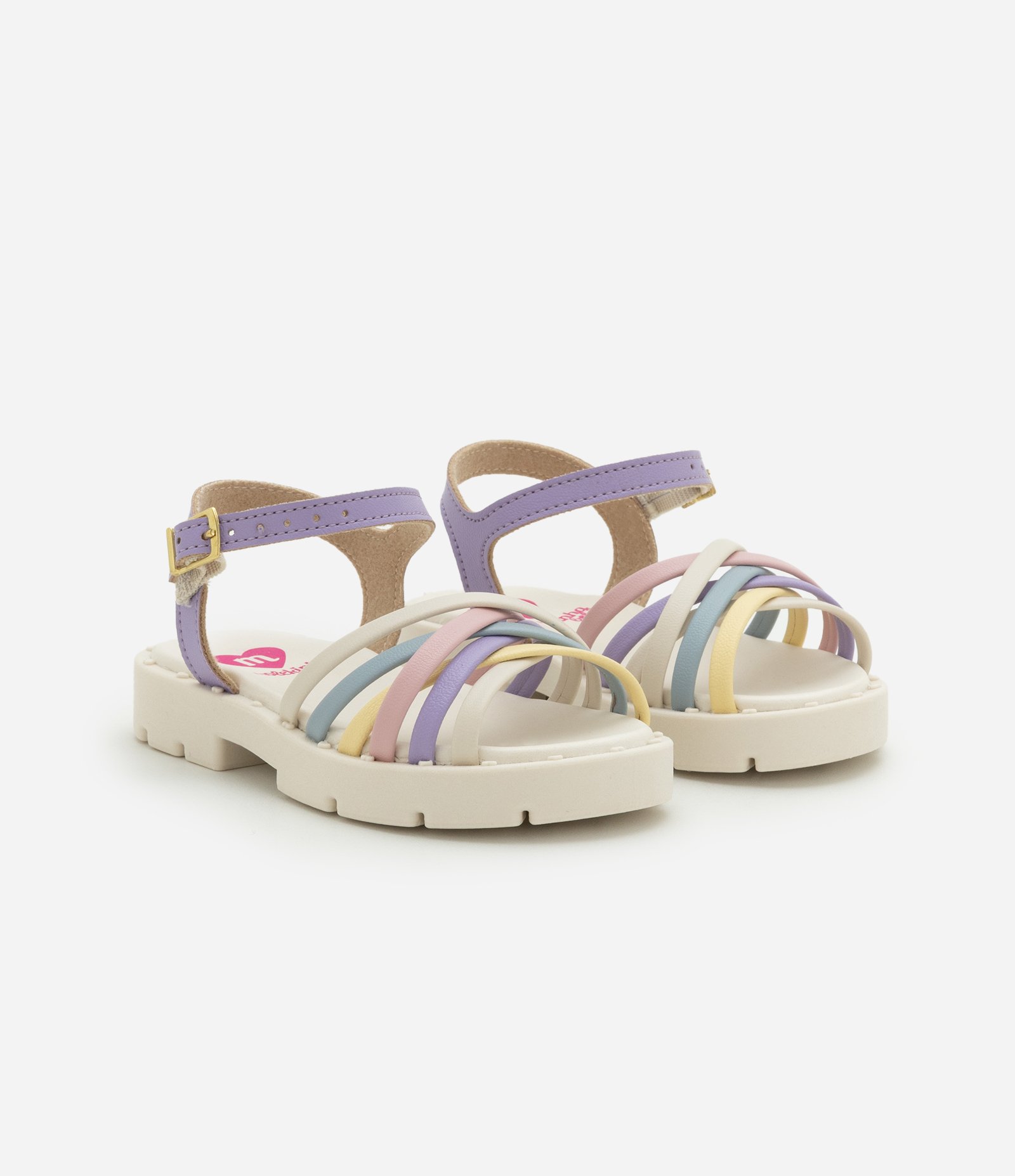 Sandália Infantil em PU com Solado Tratorado Molekinha - Tam 20 ao 25 Multicores 1