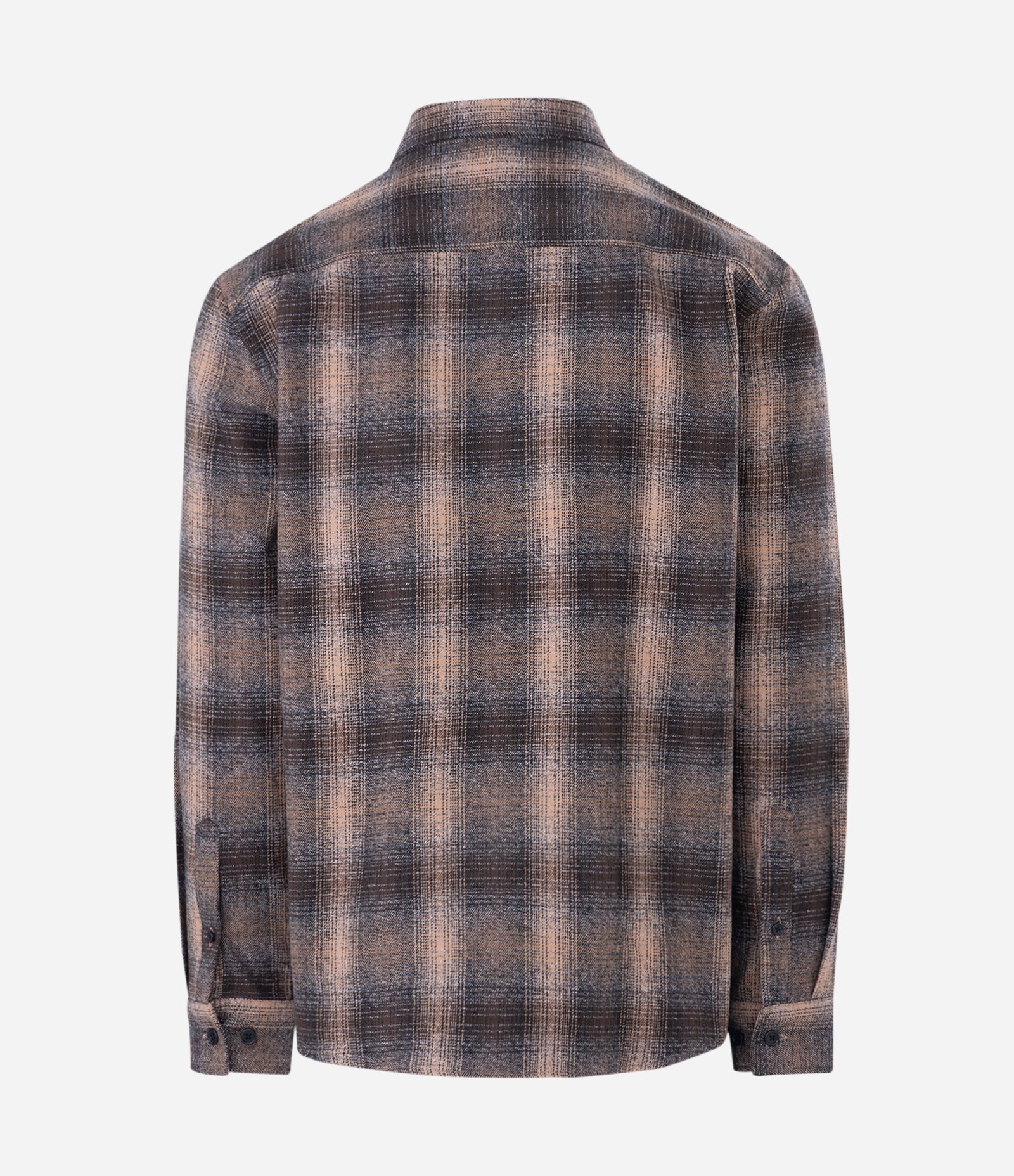Camisa Comfort em Flanela com Bolso e Estampa Xadrez Marrom 6