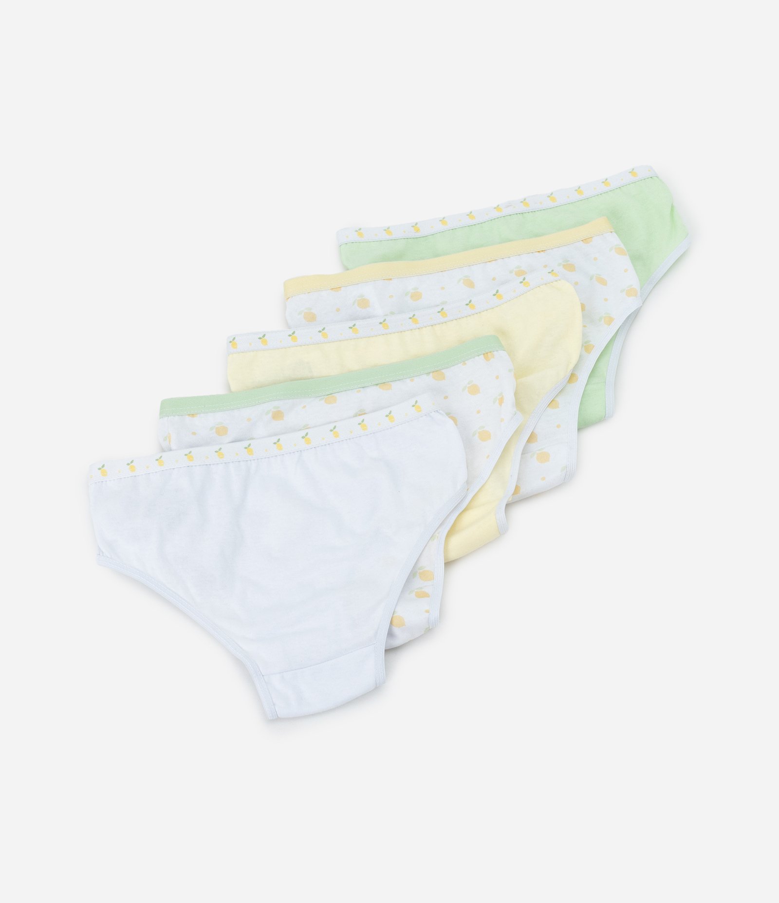 Kit 05 Calcinhas Infantis com Estampa de Limão - Tam 4 a 14 Anos Multicores 2