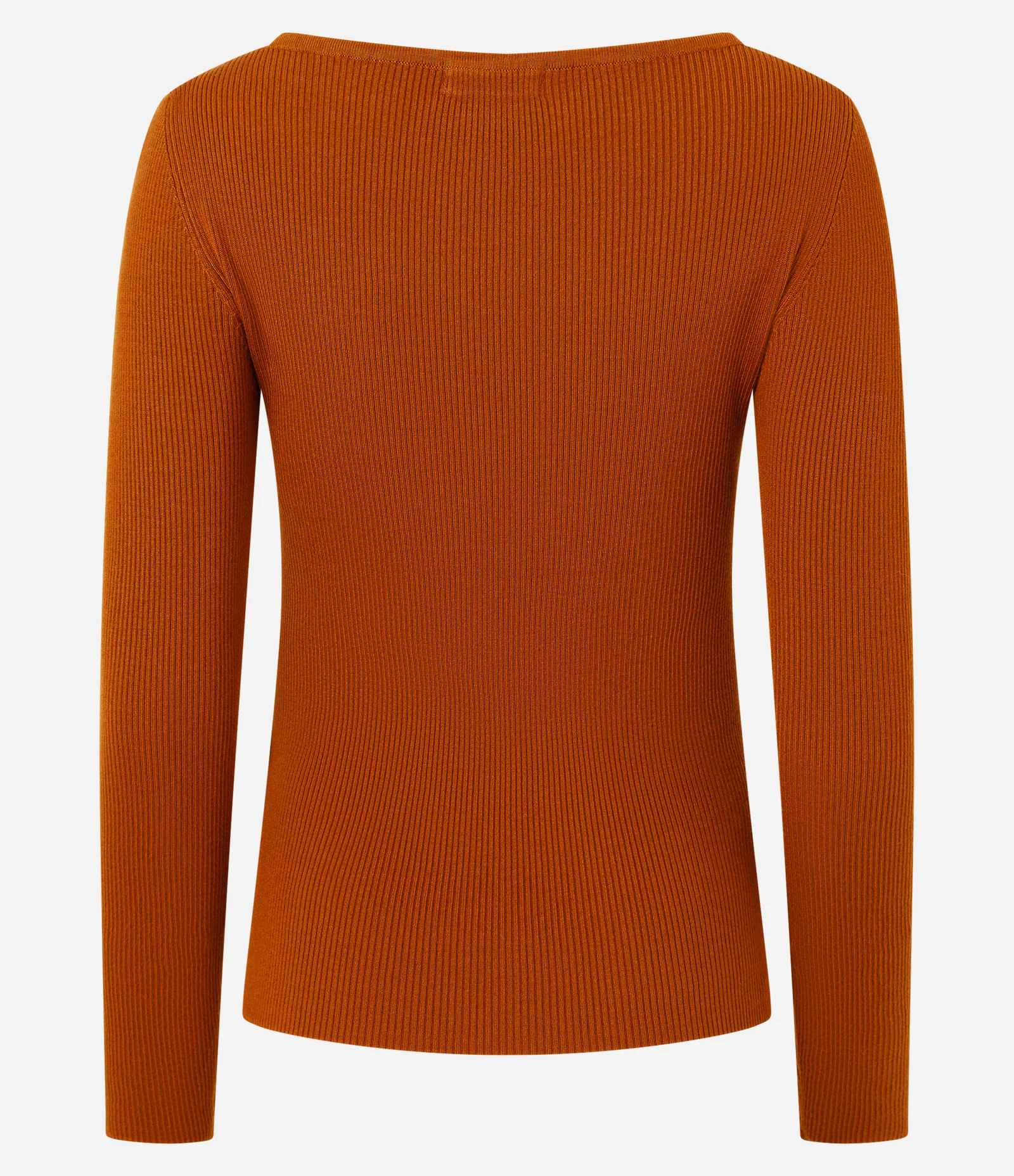 Blusa Básica Ombro a Ombro Transpassado em Tricô Marrom 3