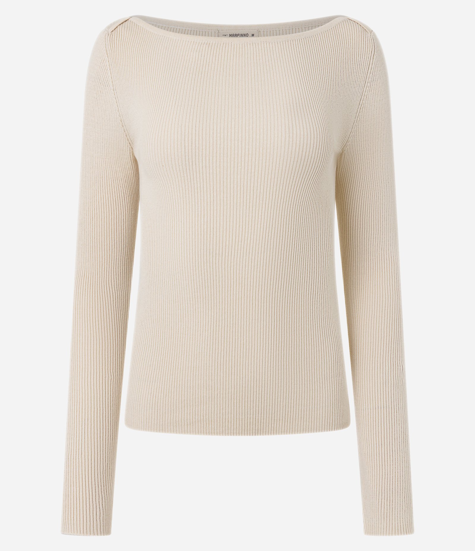 Blusa Básica Ombro a Ombro Transpassado em Tricô Bege 5