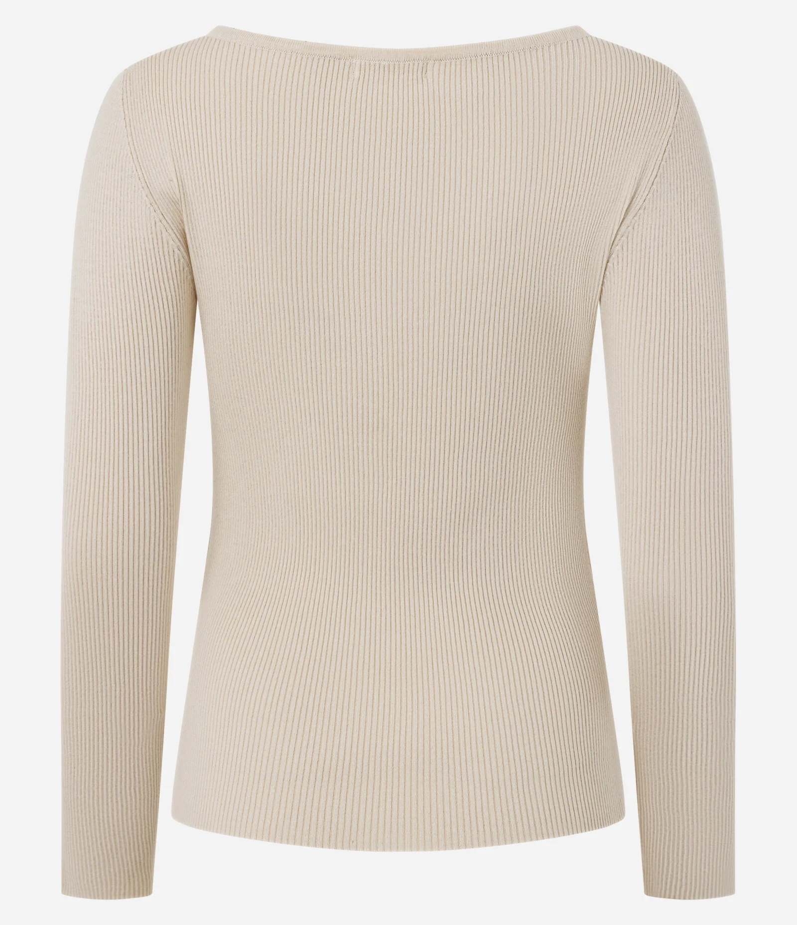 Blusa Básica Ombro a Ombro Transpassado em Tricô Bege 7