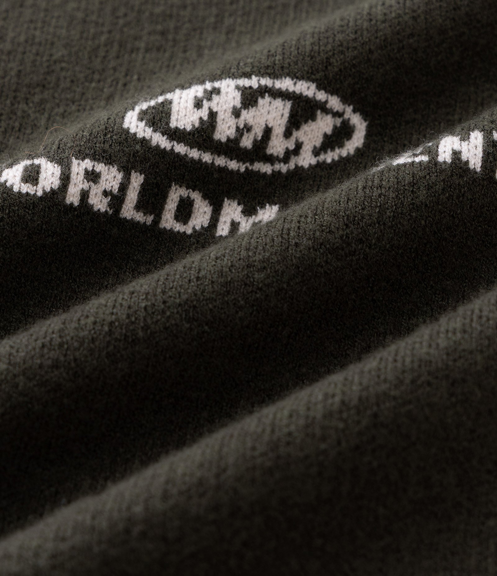 Suéter em Tricô com Gola Polo e Lettering no Peito Verde 3