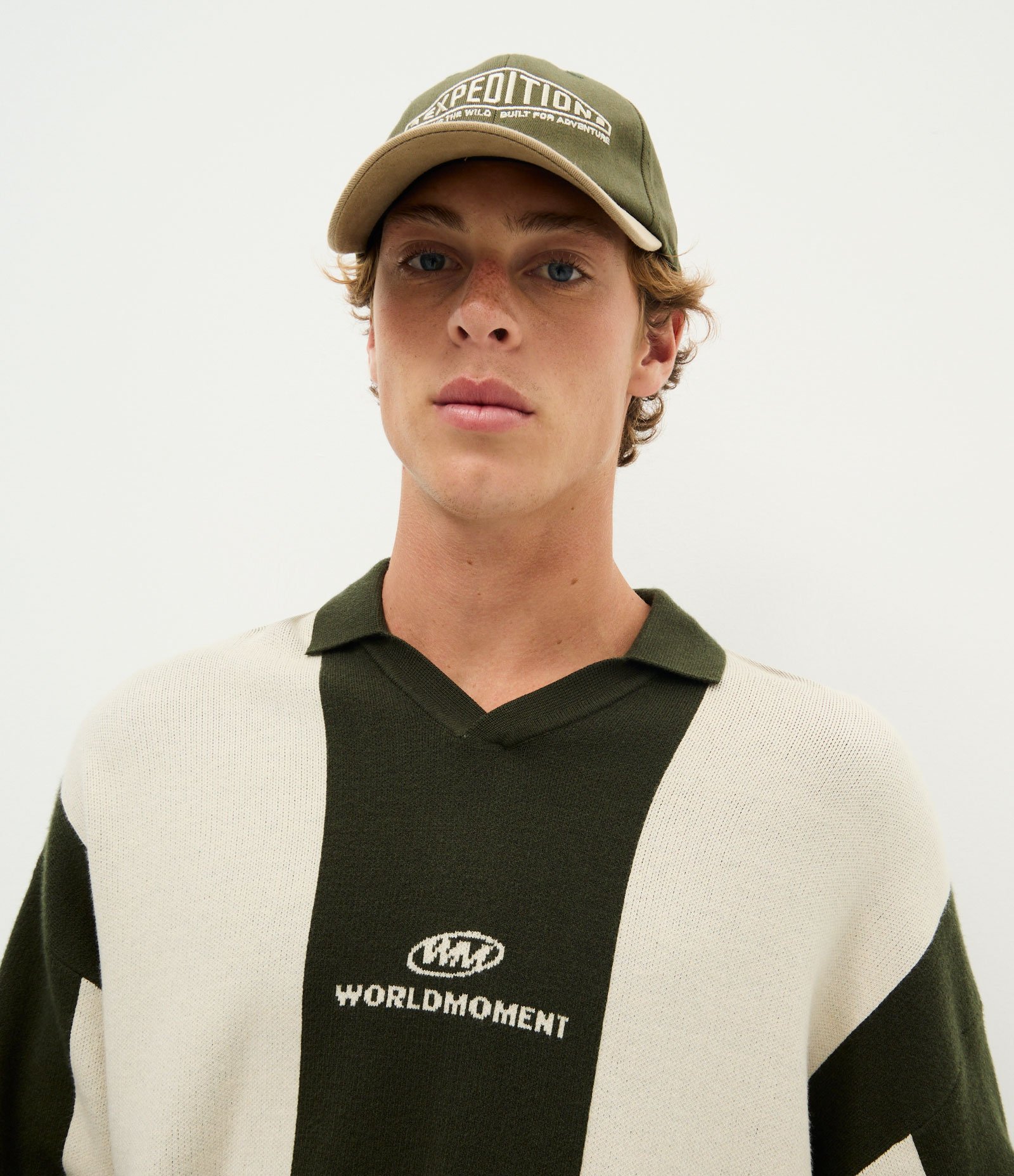 Suéter em Tricô com Gola Polo e Lettering no Peito Verde 3