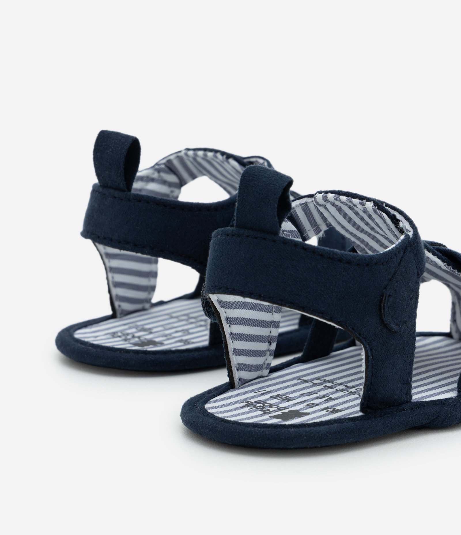 Sandália Infantil em Sarja com Tiras e Velcro Ajustável – Tam 15 a 19 Azul Marinho 2