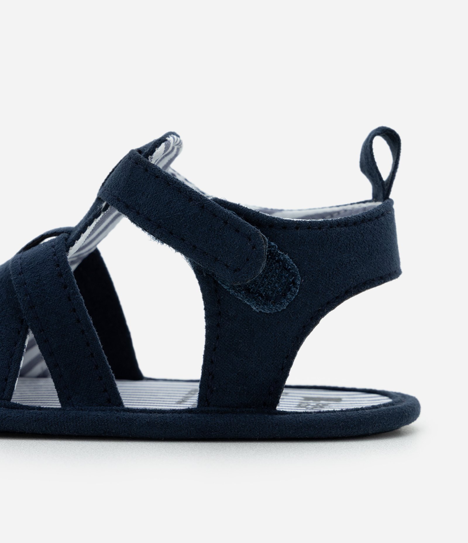 Sandália Infantil em Sarja com Tiras e Velcro Ajustável – Tam 15 a 19 Azul Marinho 3