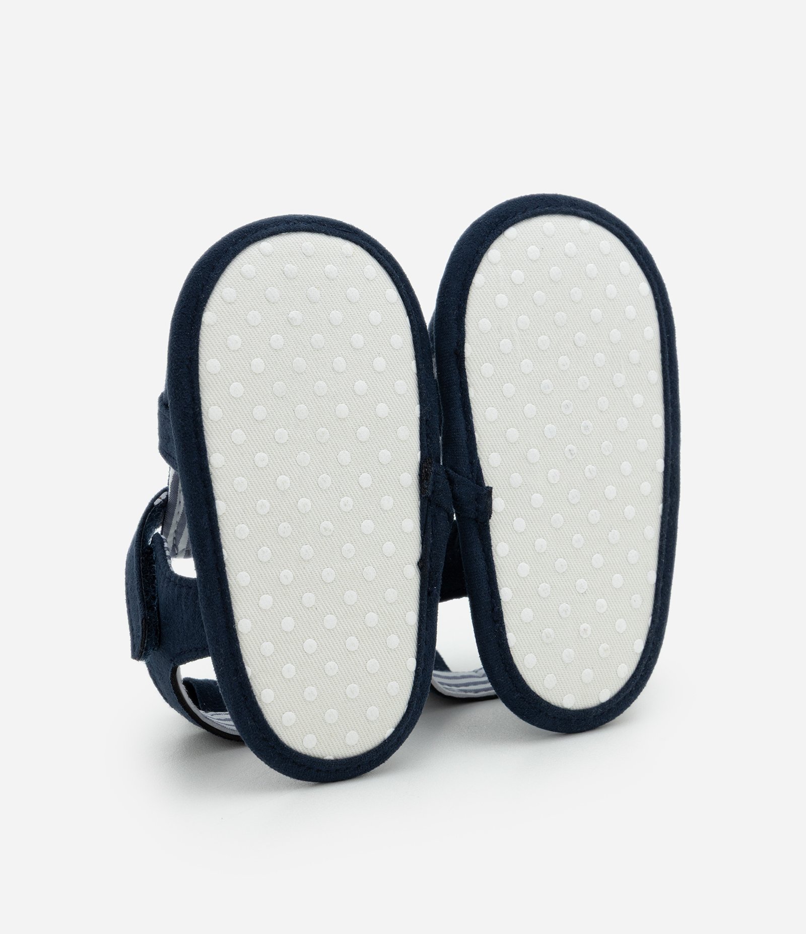 Sandália Infantil em Sarja com Tiras e Velcro Ajustável – Tam 15 a 19 Azul Marinho 4