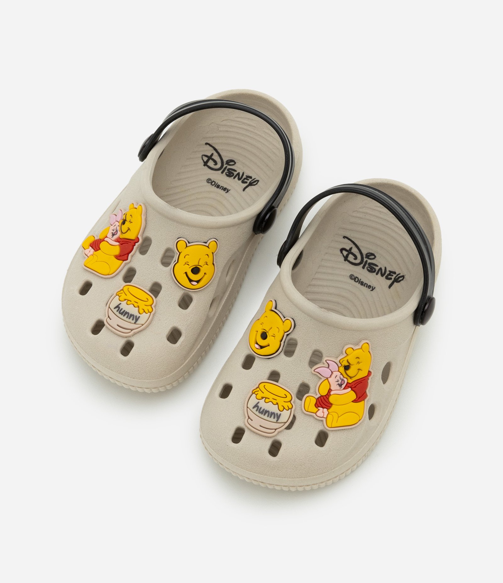 Sandália Infantil Babuche em PVC com Patch Ursinho Pooh  - Tam 20 ao 33 Bege 5