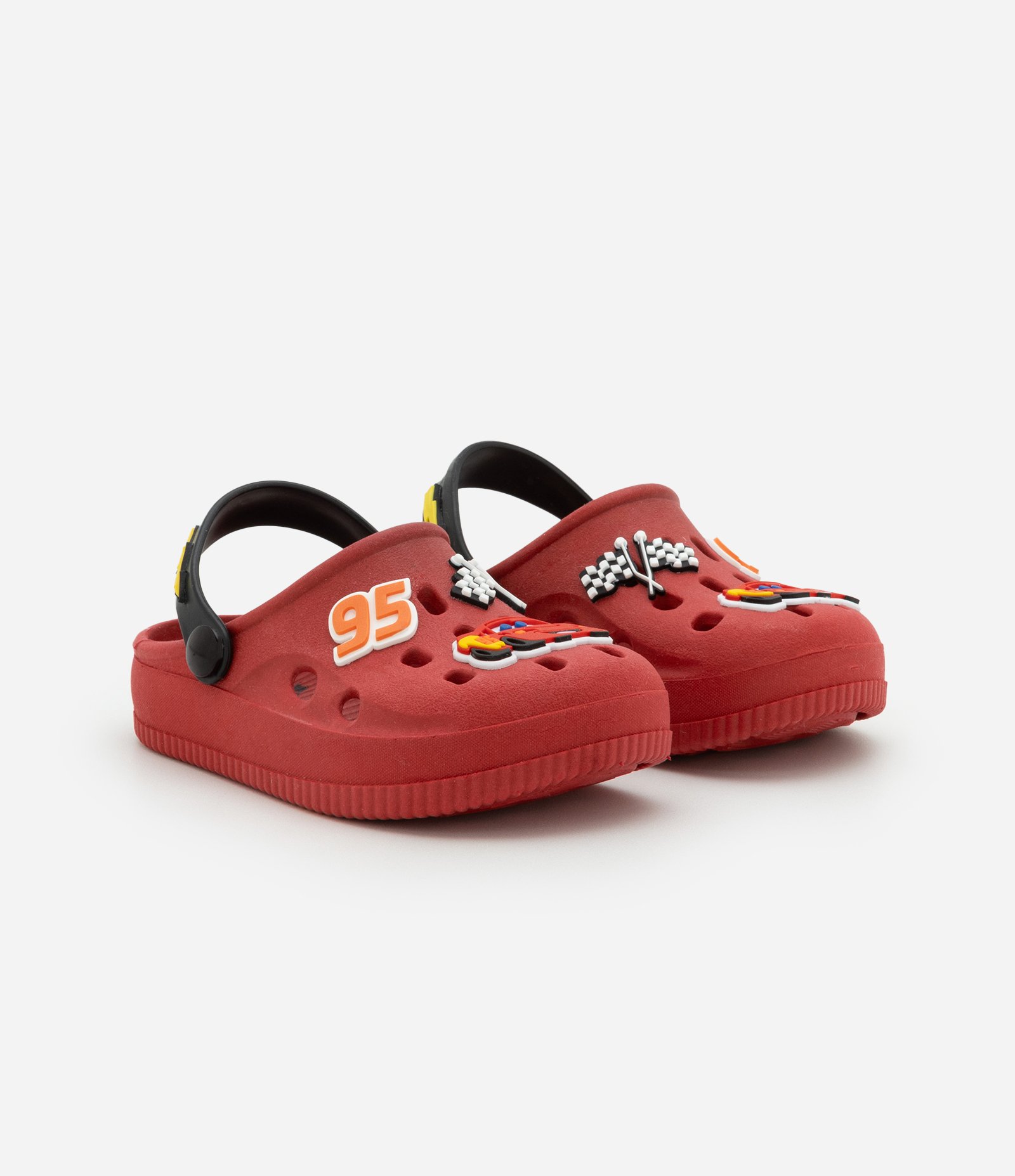 Sandália Babuche Infantil com Patch Carros - Tam 20 ao 33 Vermelho 5