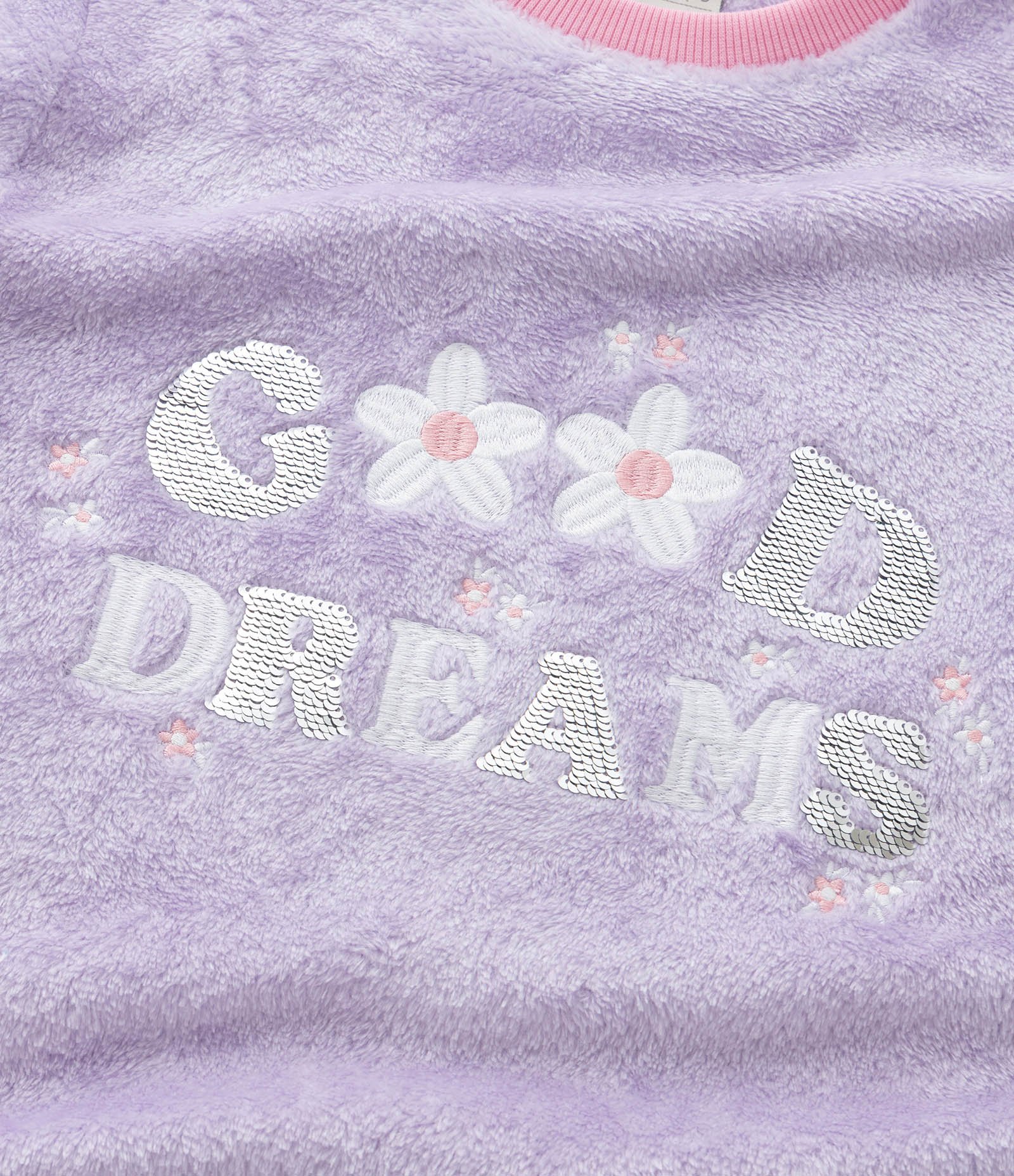 Pijama Infantil com Lettering Bordado e Paetês – Tam 5 a 14 Anos Multicores 11