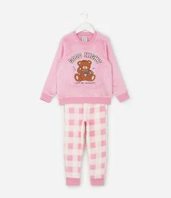 Pijama Infantil com Estampa de Urso – Tam 5 a 16 Anos