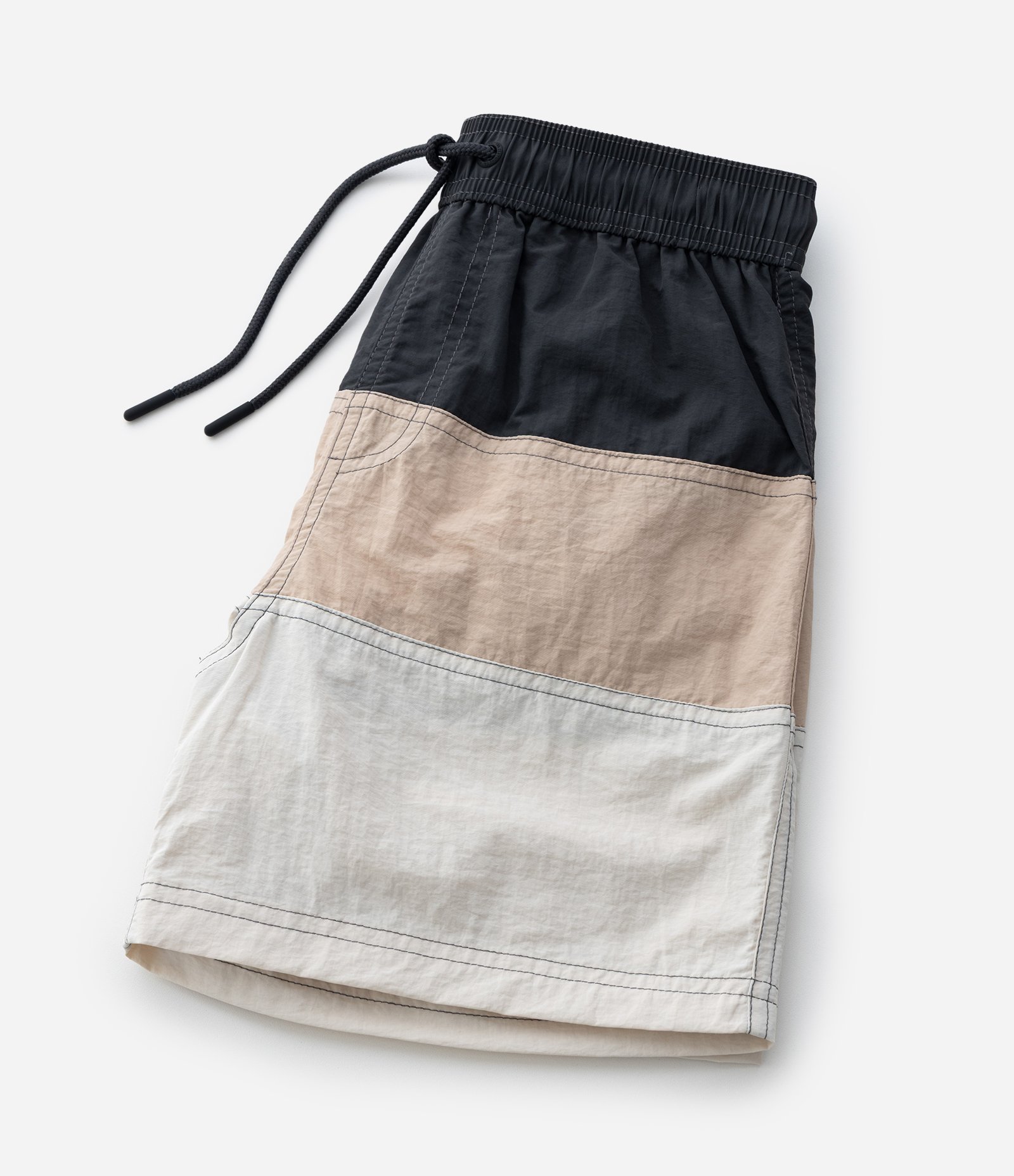 Bermuda Infantil em Poliamida com Recortes Coloridos - Tam 5 a 14 Anos Preto/Bege/Off White 6