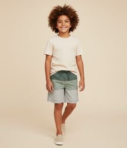 Bermuda Infantil com Recortes Coloridos - Tam 5 a 14 Anos