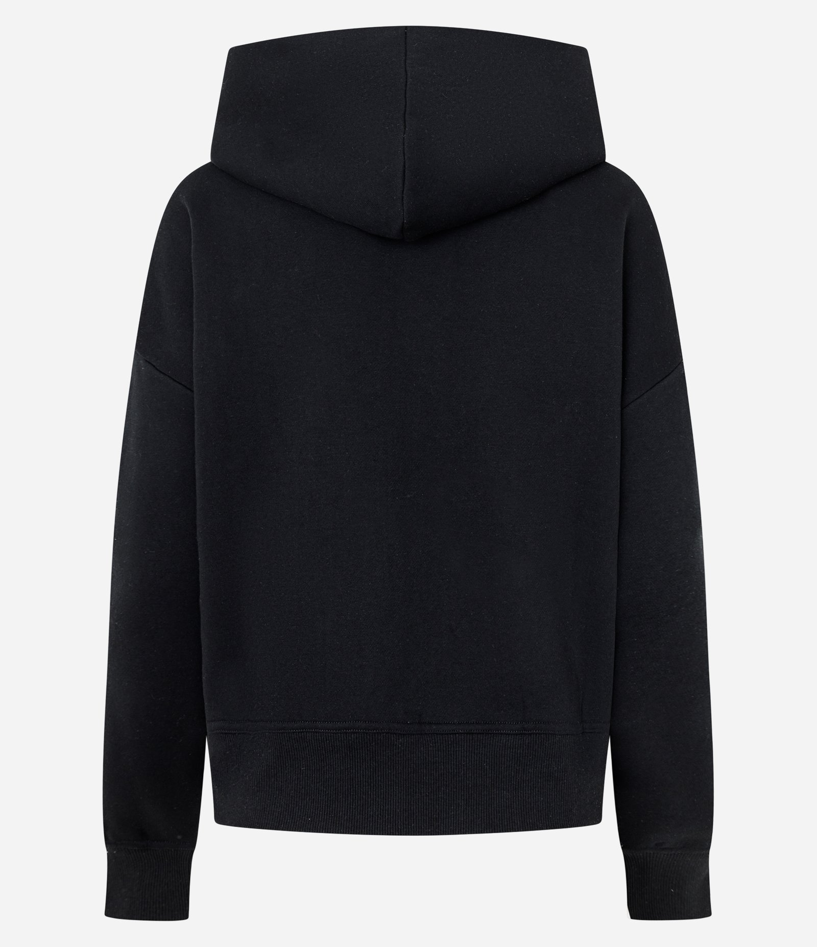 Blusão Moletom em Algodão com Bolso Canguru Preto 6