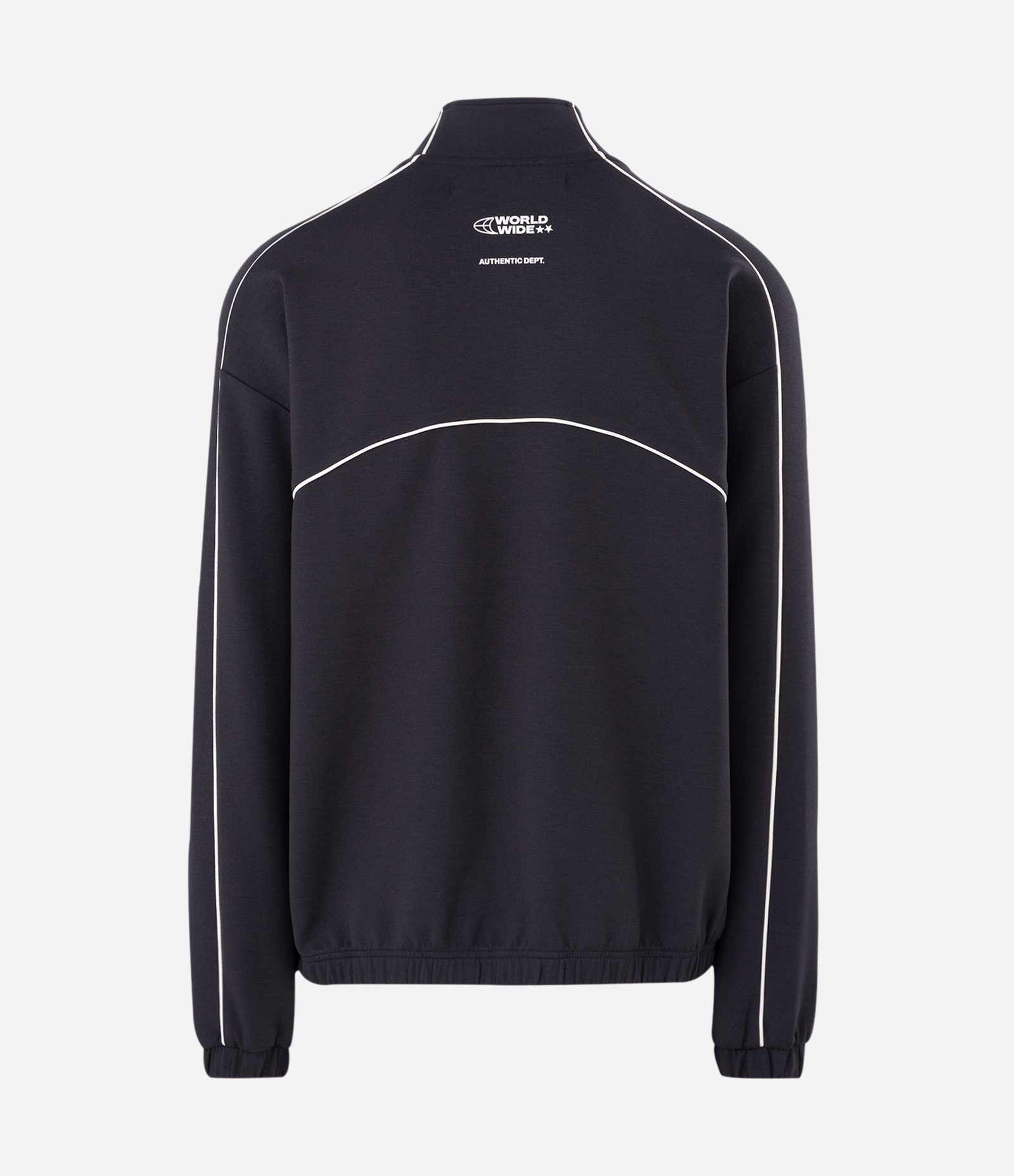 Blusão Boxy com Zíper em Microfibra com Lettering no Peito e Listra nas Mangas Preto 6