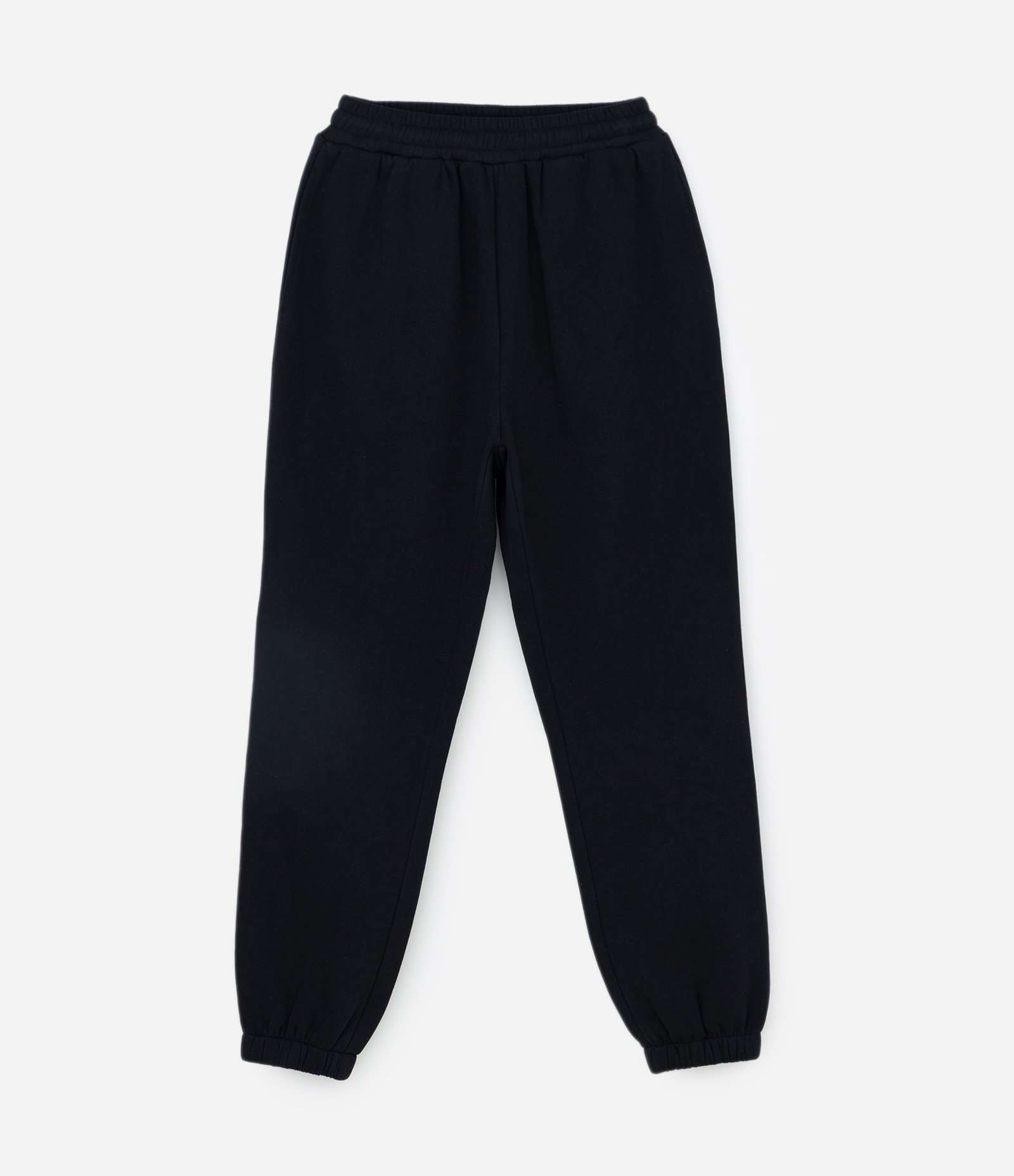 Calça Jogger em Moletom com Cós com Elástico Preto 1