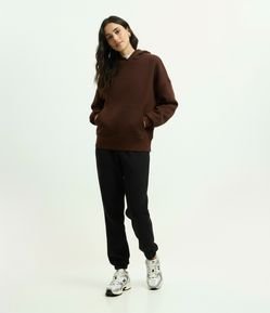 Calça Jogger em Moletom com Cós com Elástico