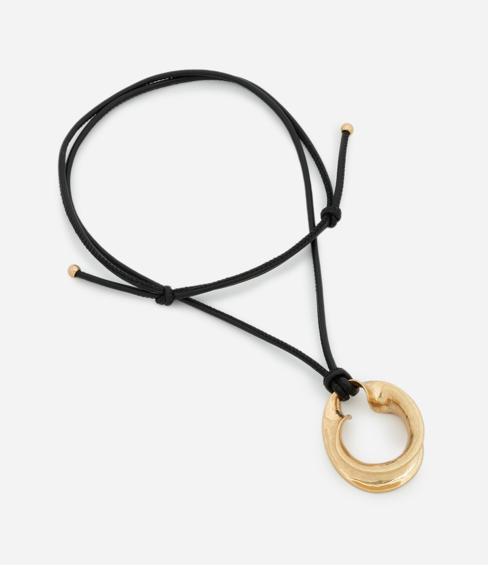 Colar Curto com Pingente de Argola Diferenciada Dourado 2