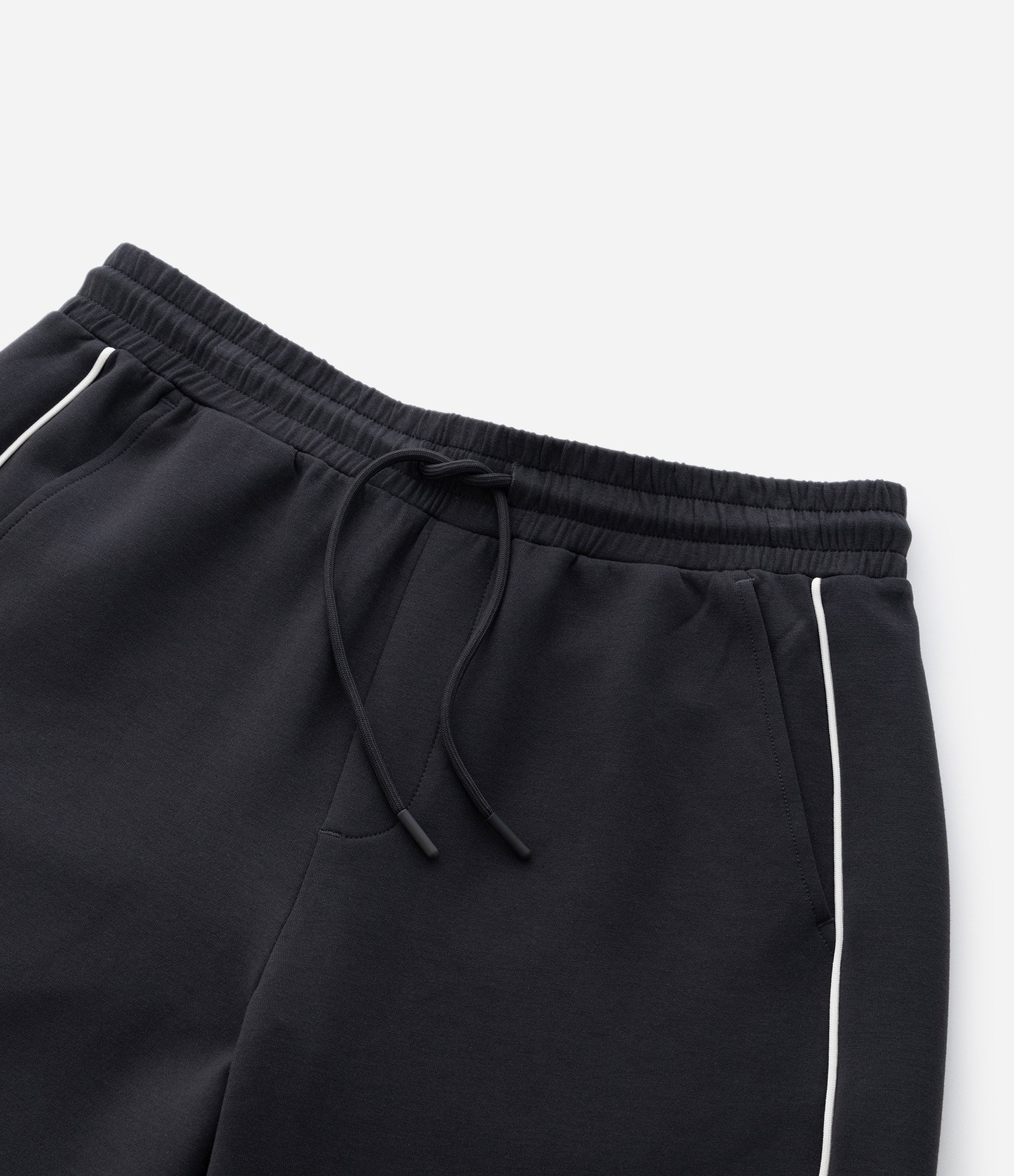 Calça em Moletom com Felpa Liso e Listra nas Laterais Preto 9