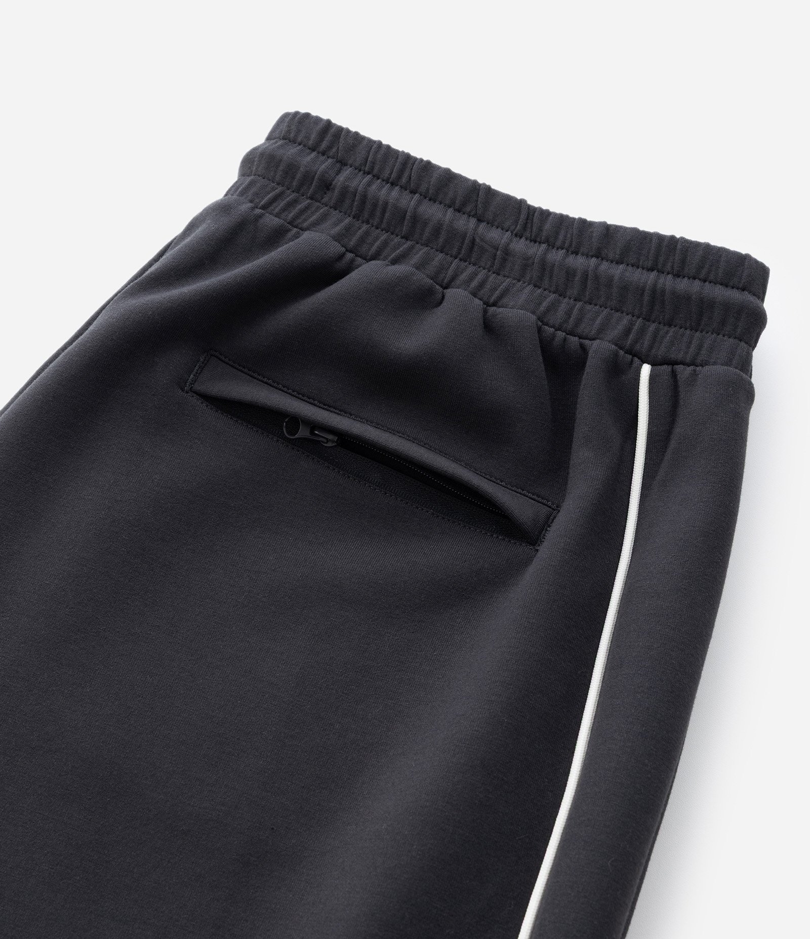 Calça em Moletom com Felpa Liso e Listra nas Laterais Preto 11