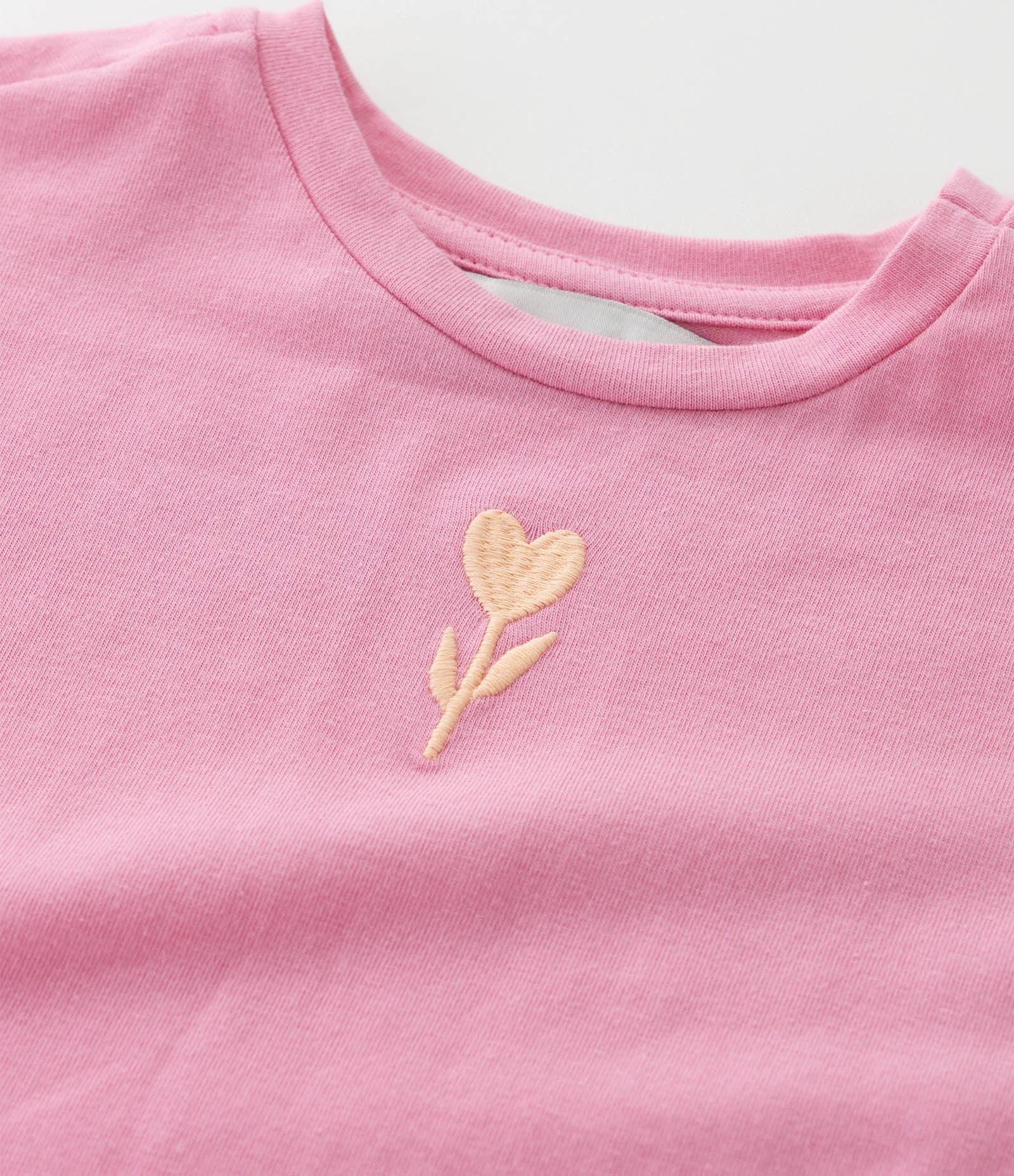 Blusa Infantil com Bordado e Babado - Tam 1 a 6 Anos Rosa 5