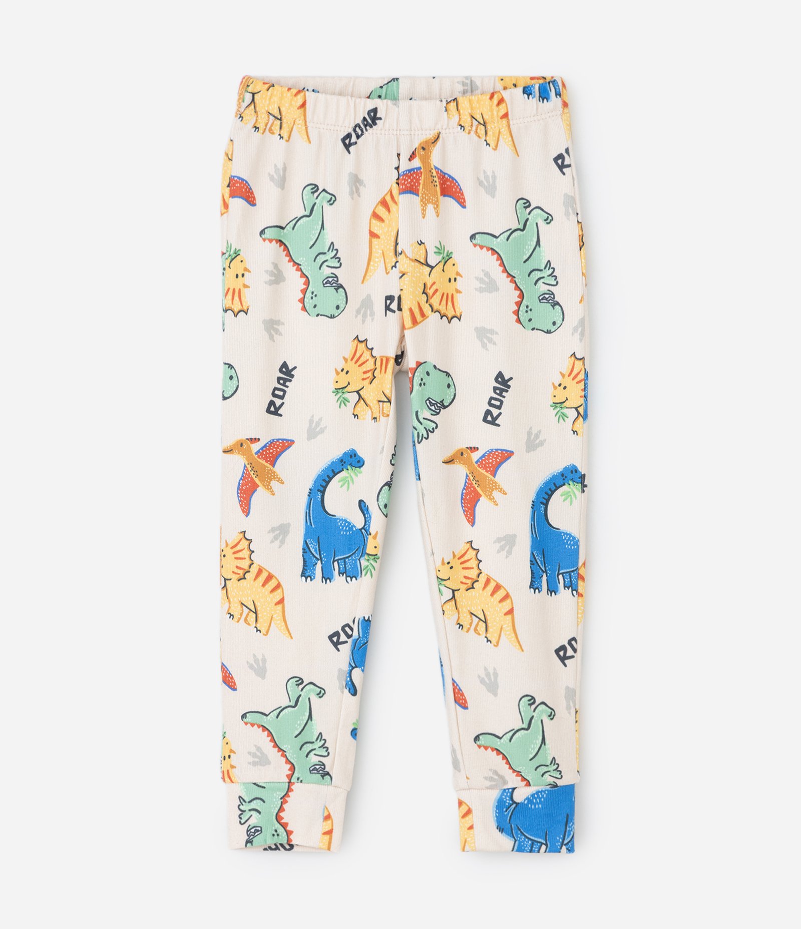 Pijama Infantil com Estampa de Dinossauros – Tam 2 a 6 Anos Off White 4