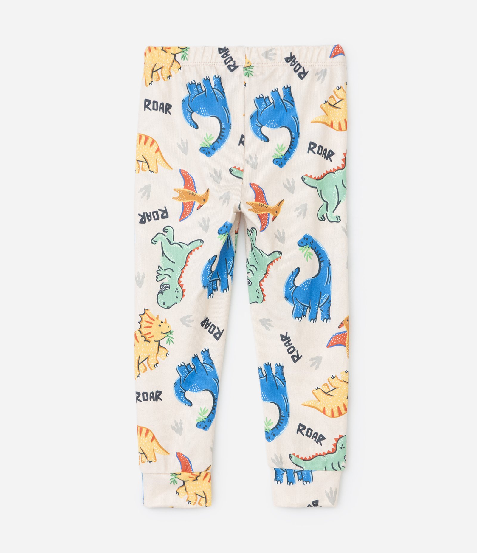 Pijama Infantil com Estampa de Dinossauros – Tam 2 a 6 Anos Off White 5