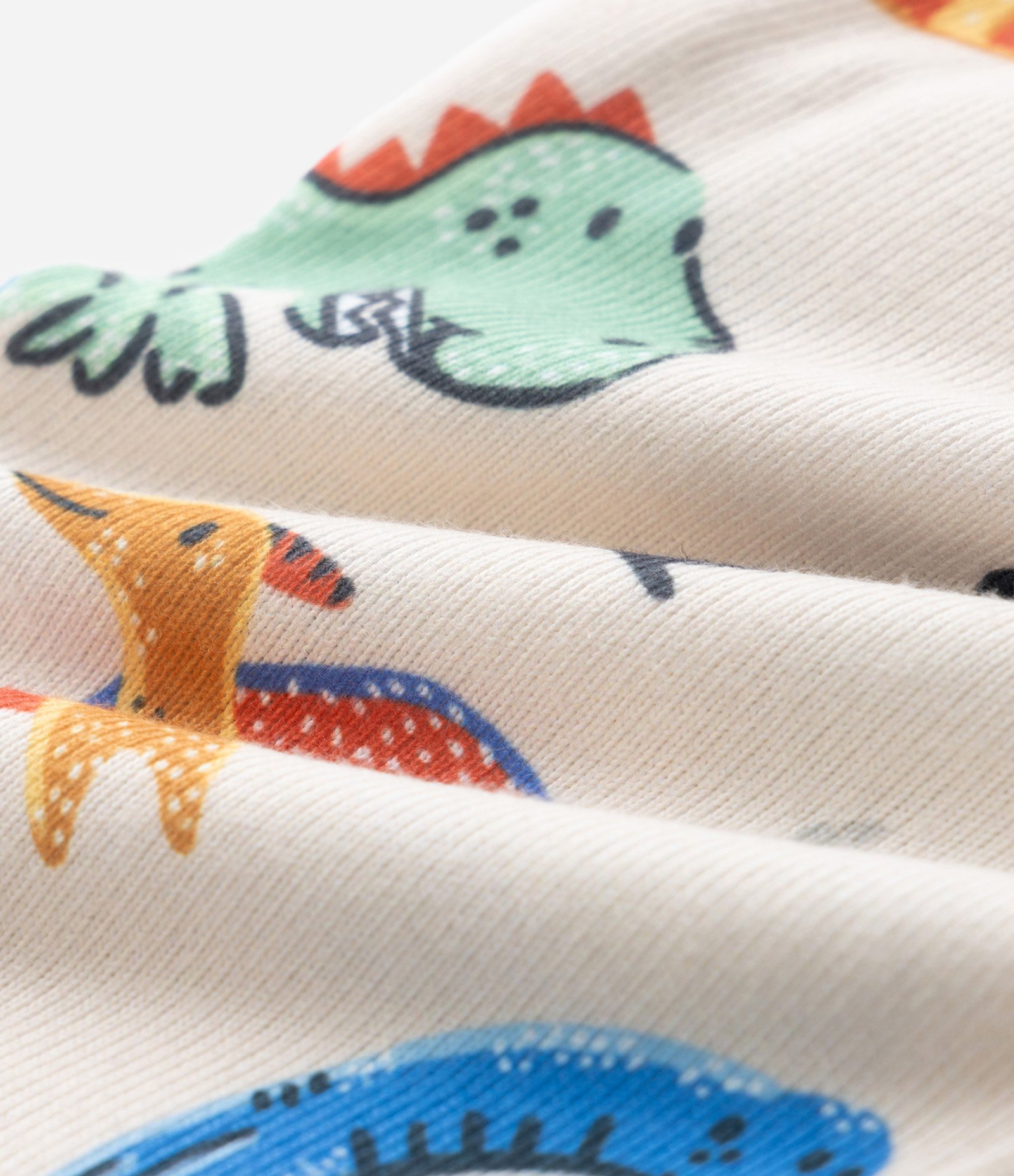 Pijama Infantil com Estampa de Dinossauros – Tam 2 a 6 Anos Off White 6
