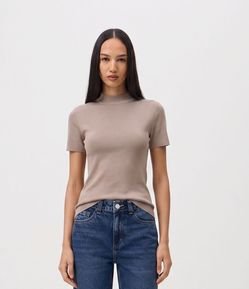 Blusa Básica em Tricô com Golinha