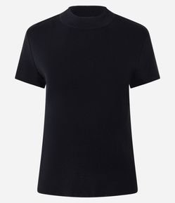 Blusa Básica em Tricô com Golinha