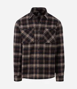 Camisa Manga Longa em Flanela Xadrez