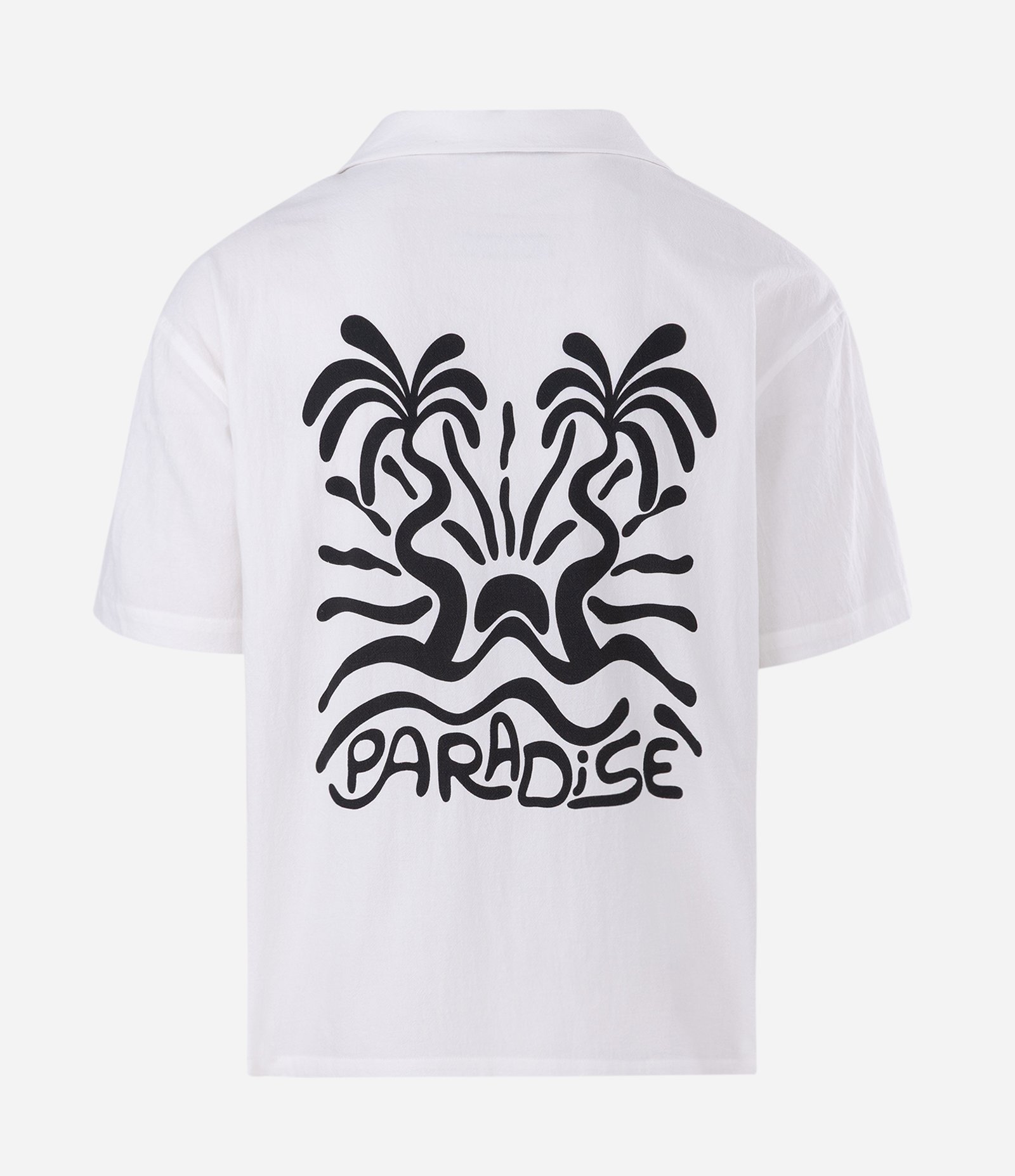 Camisa Boxy em Algodão Texturizado com Estampa Paradise Branco 6