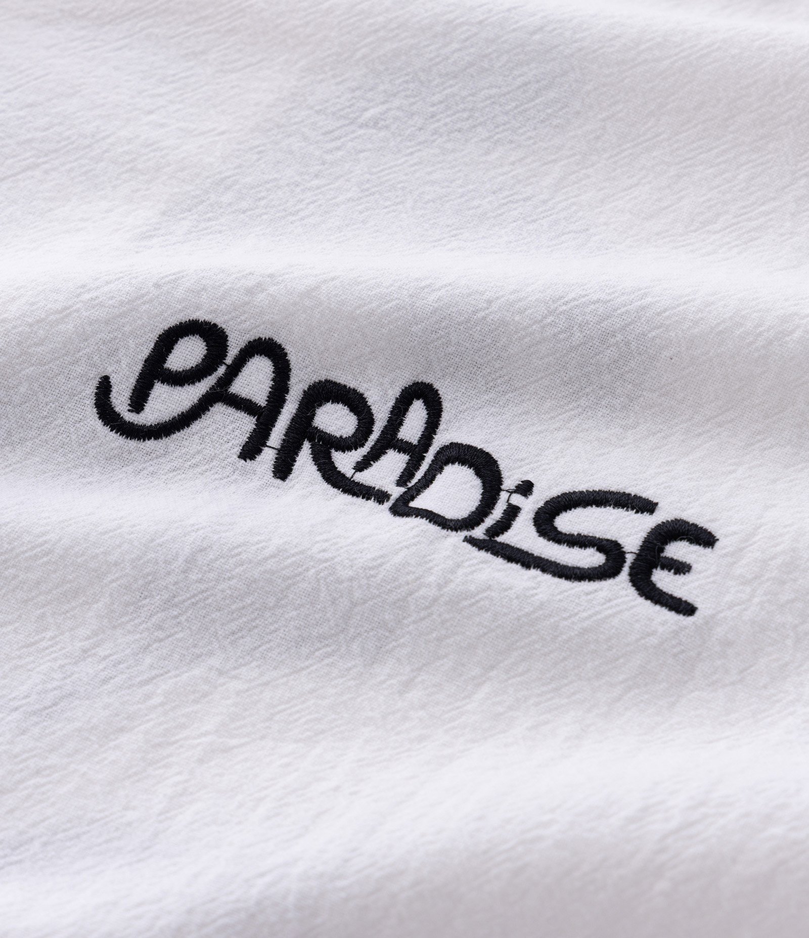 Camisa Boxy em Algodão Texturizado com Estampa Paradise Branco 8