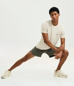 Bermuda Esportiva Tecnológica com Cós Elástico Texturizado